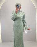 Robe de soirée Esmiya Menthe