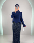 Hisra Robe de soirée Bleu foncé