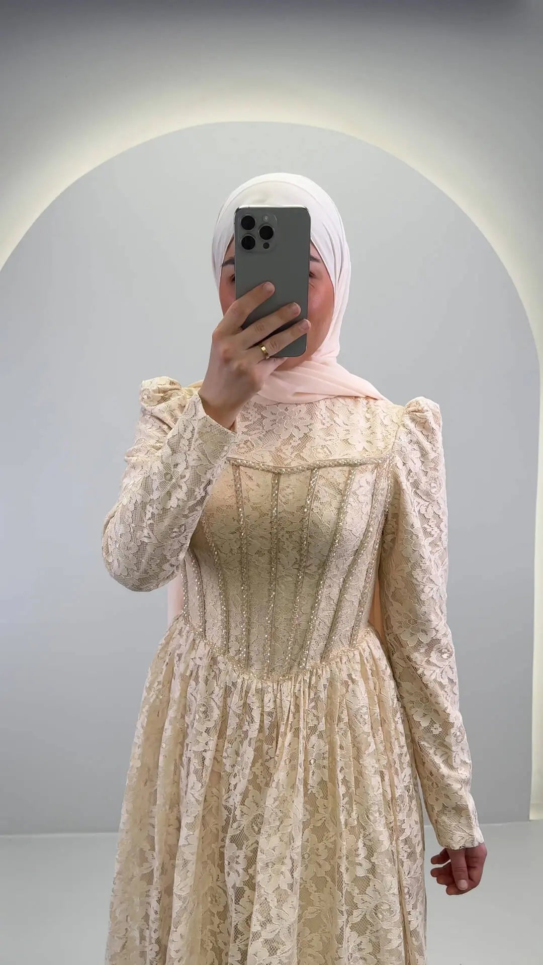 Mina Evening dress Beige