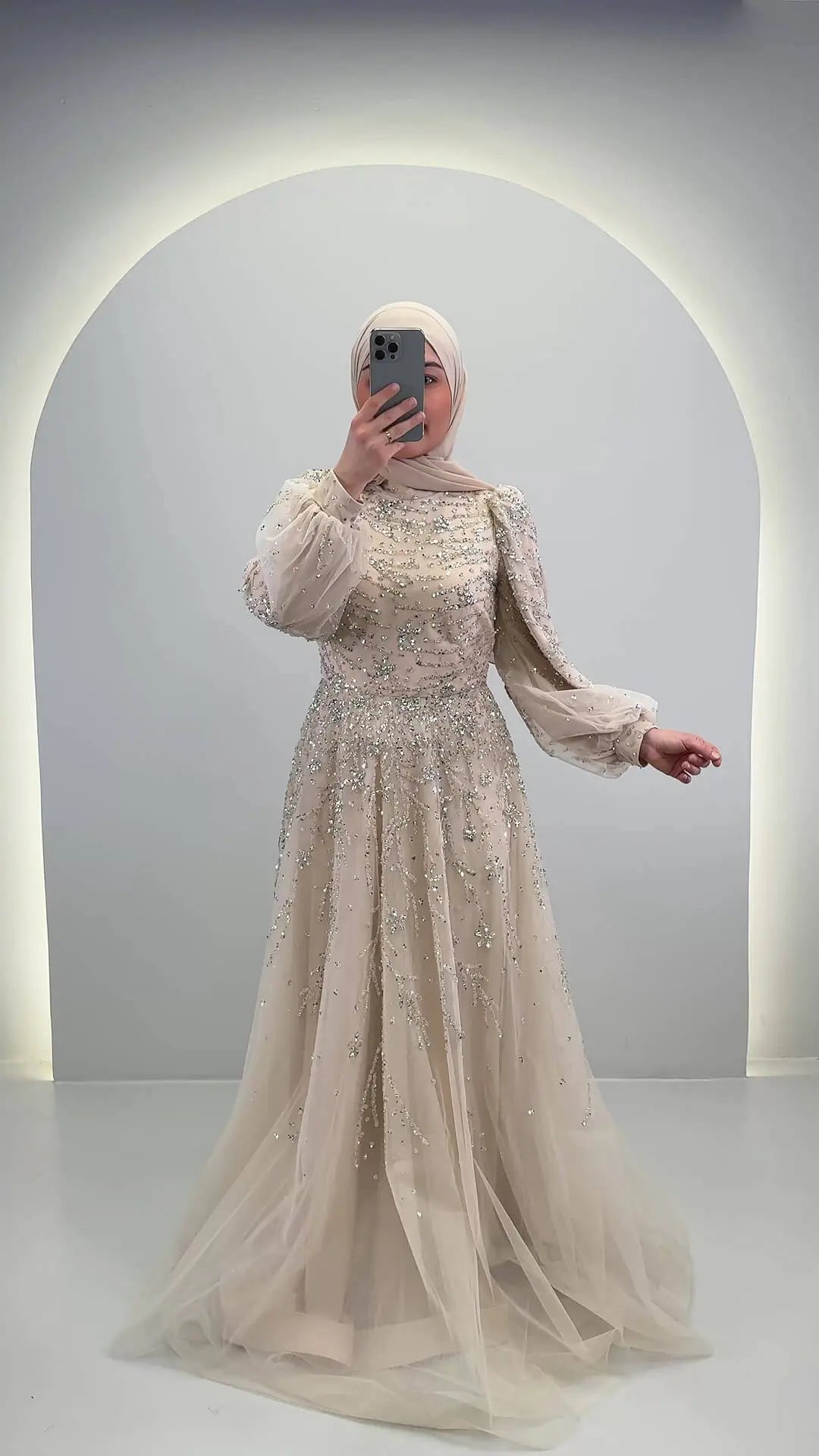 Elsa Abendkleid Beige
