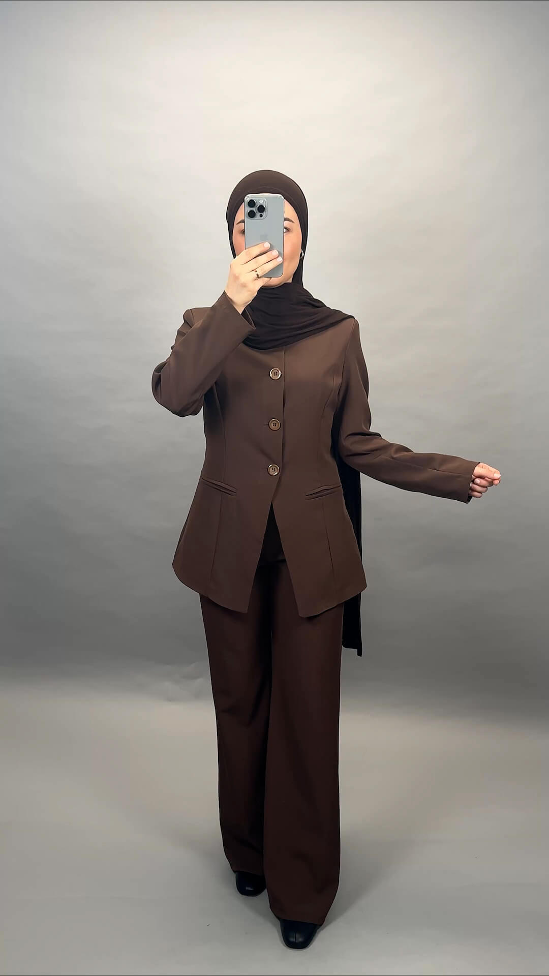 Nisa Blazer Kahverengi