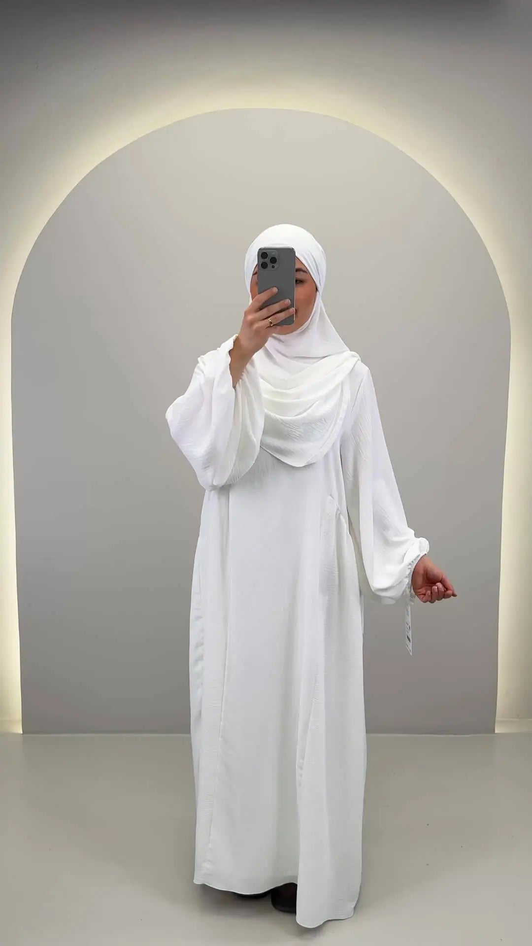 Misa Abaya Set mit Khimar Weiß