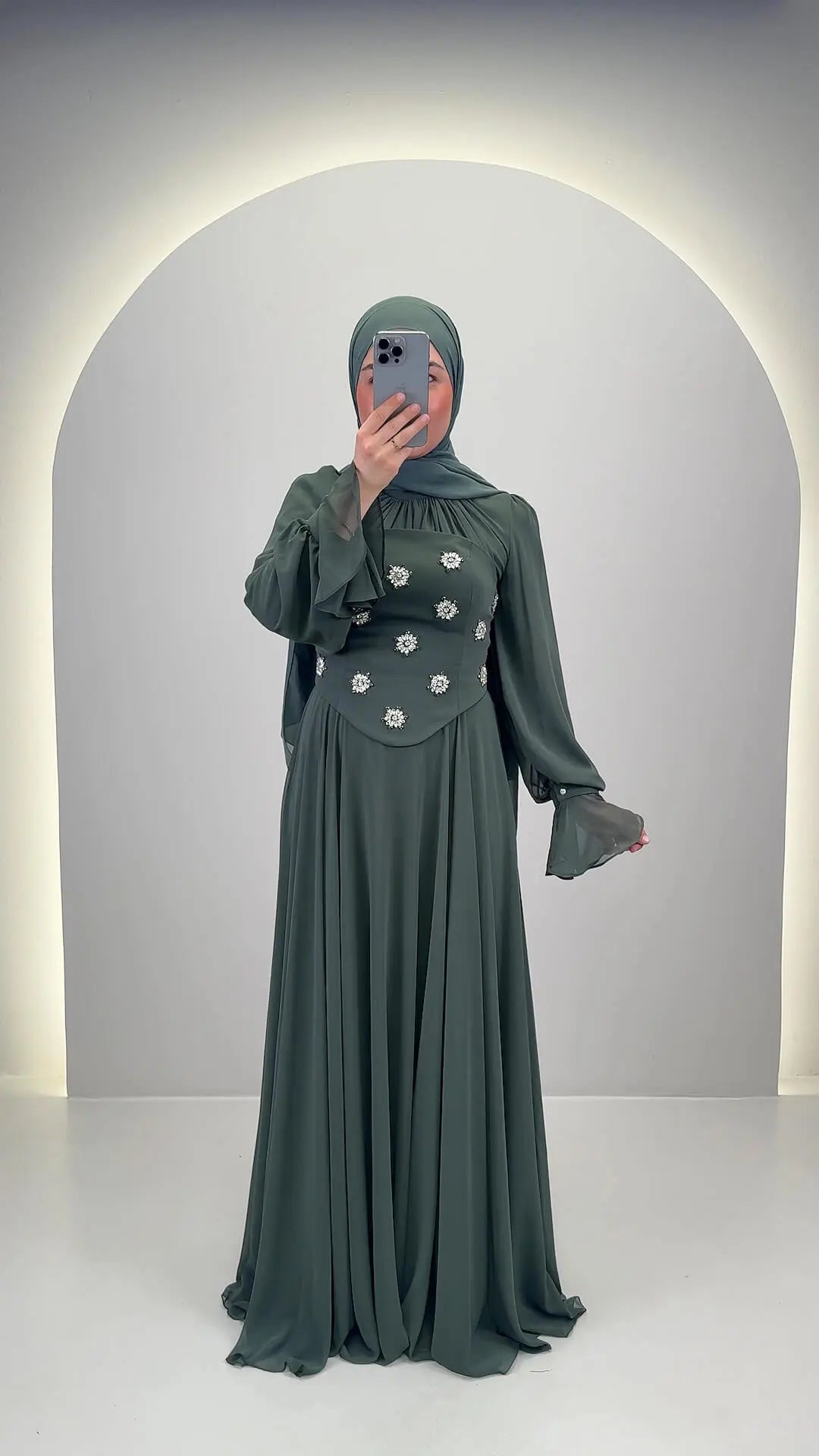 Tisla Evening dress Green