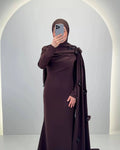 Robe de soirée Saralia Marron