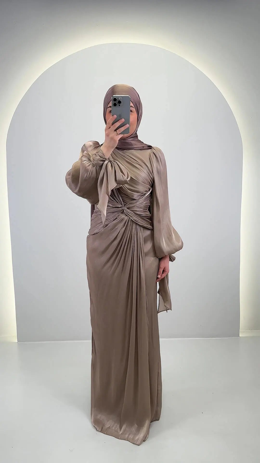 Yildiz Abendkleid Taupe