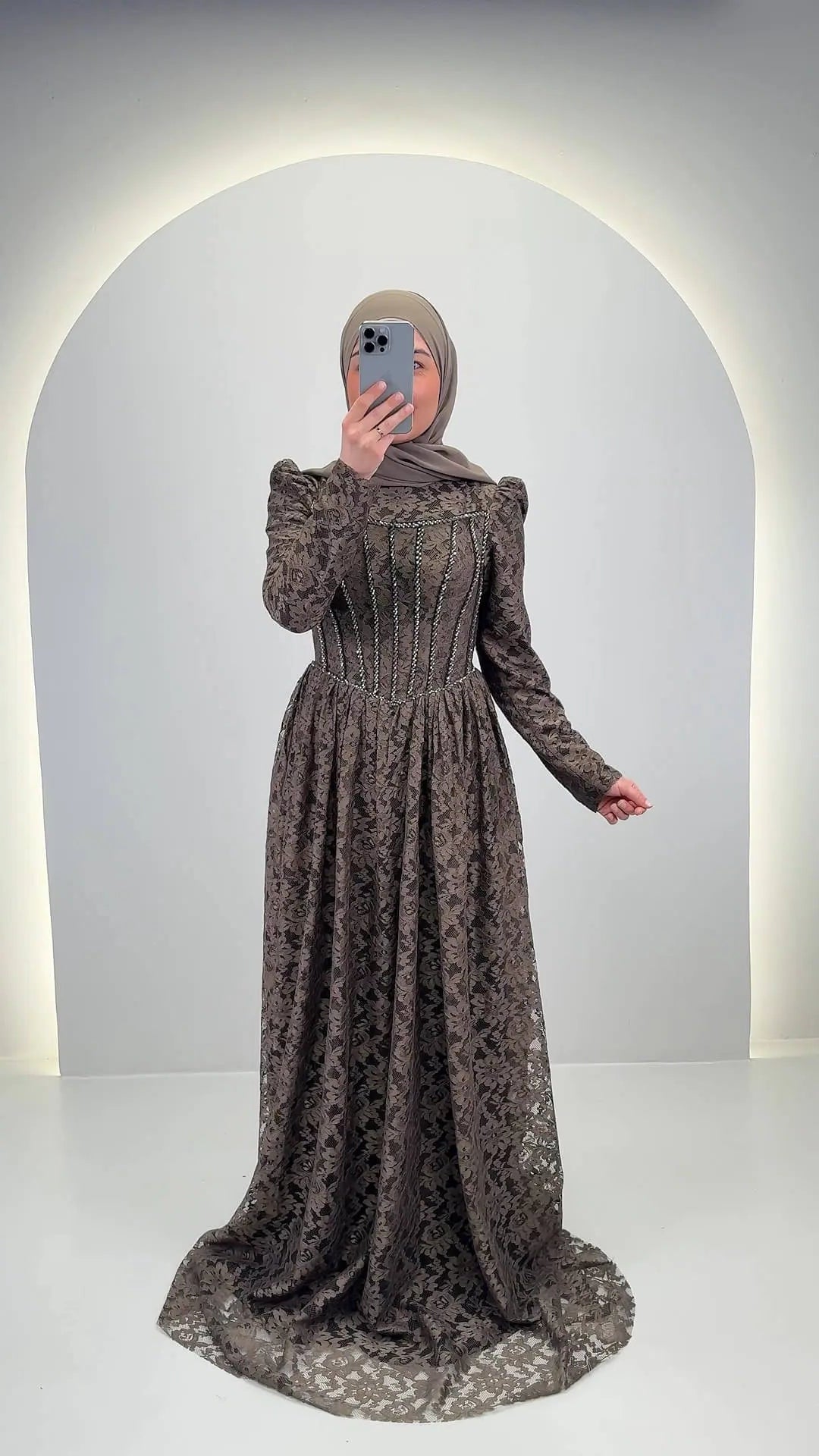 Mina Abendkleid Braun