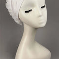 Bonnet mit Naht + Topuz weiß