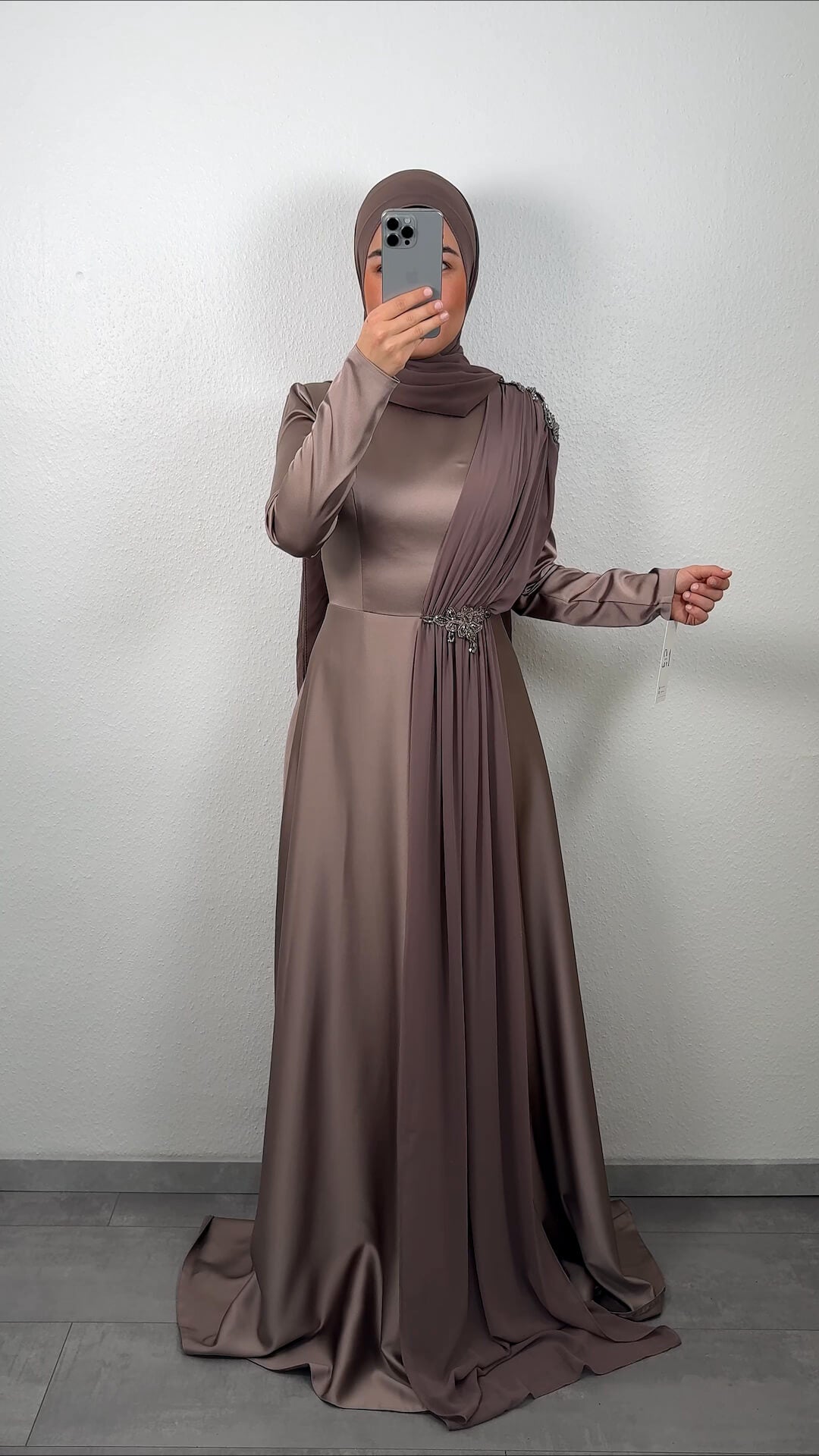 Fidela Abendkleid Taupe - Semode