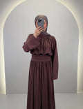 Robe de soirée Lale Marron