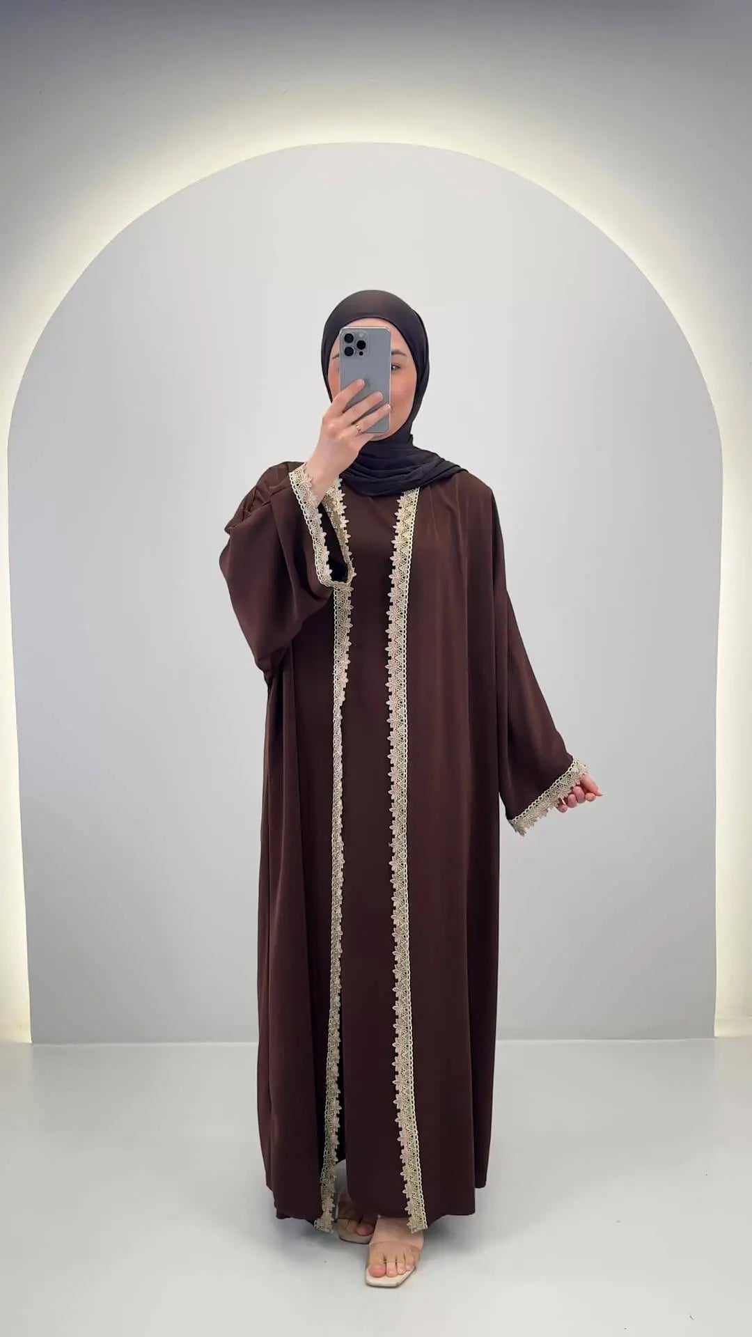 Lima Abaya Set Braun