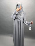 Mila Set Abaya avec Khimar gris