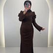 Robe de soirée Misa Marron