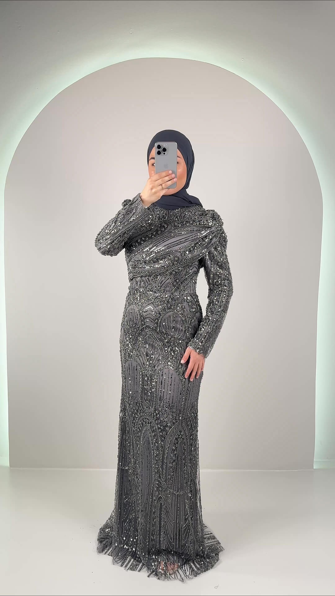 Nola Abendkleid Grau