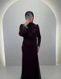 Rozan Abendkleid Braun 01