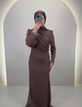 Rozan Abendkleid Braun