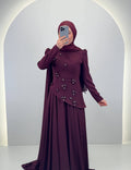 Robe de soirée Adela Marron