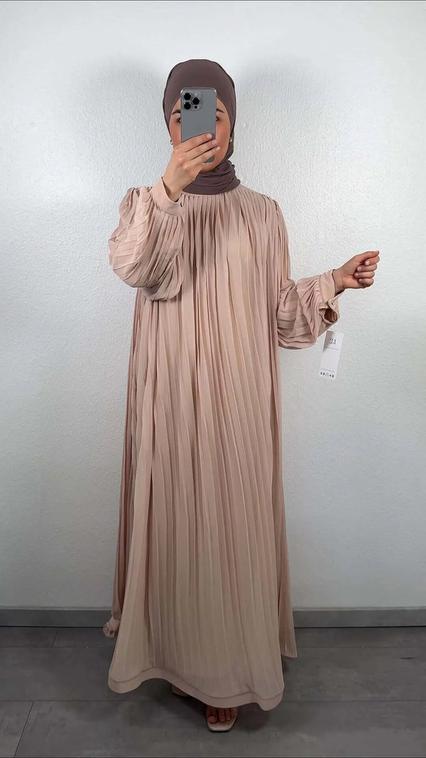 Ajda Abaya Kleid Beige - Semode