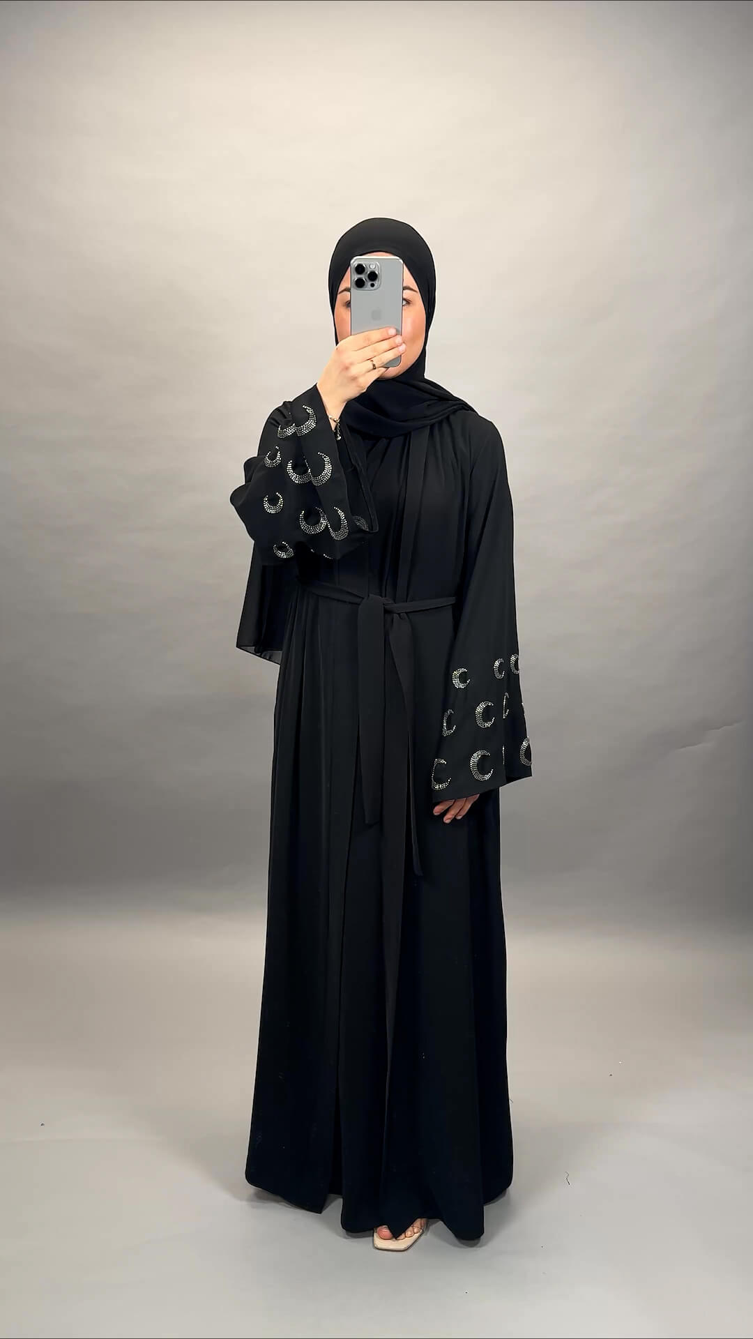Hilal Exklusive Abaya Schwarz