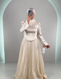Avra Abendkleid Beige