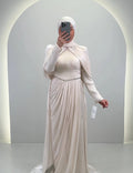 Robe de soirée Nefa Beige