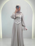 Robe de soirée Tisla Beige