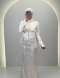 Robe de soirée Beys crème blanc