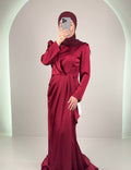 Robe de soirée Valeri Bordeaux