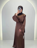 Robe de soirée Esla Marron
