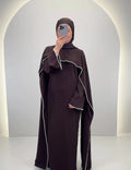 Robe de soirée Meriya Marron