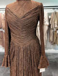 Robe de soirée Selin Marron