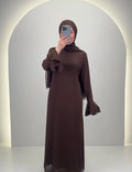 Robe de soirée Fima marron