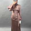 Robe de soirée Eliz Taupe