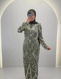 Robe de soirée Huda Verte