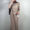 Melika evening dress beige