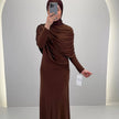 Robe de soirée Miana Marron