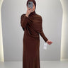 Robe de soirée Miana Marron