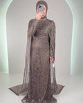Milea Abendkleid Taupe