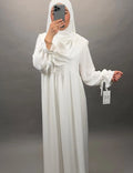 Mila Abaya Set with Khimar White