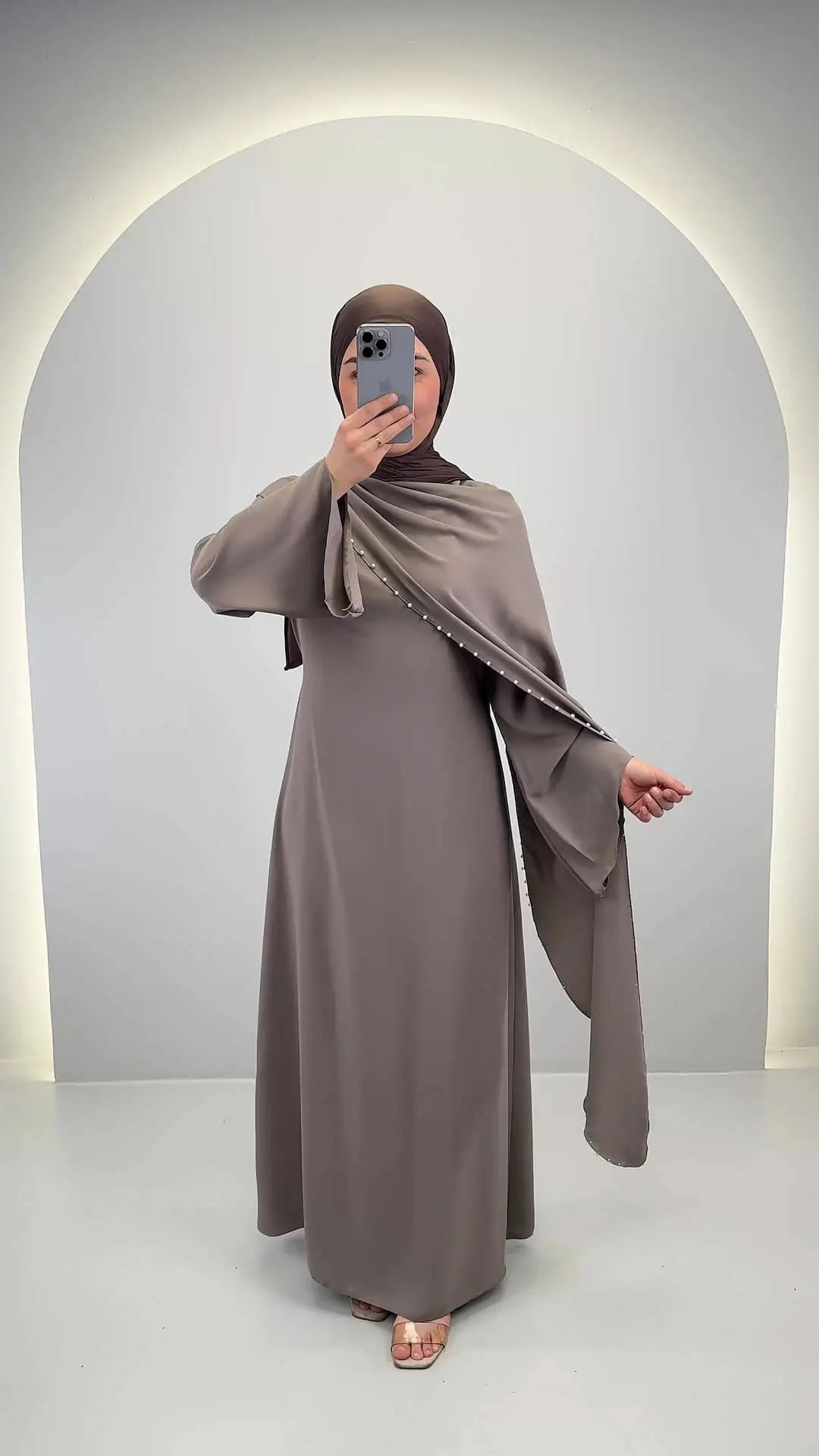 Zera Abendkleid Taupe
