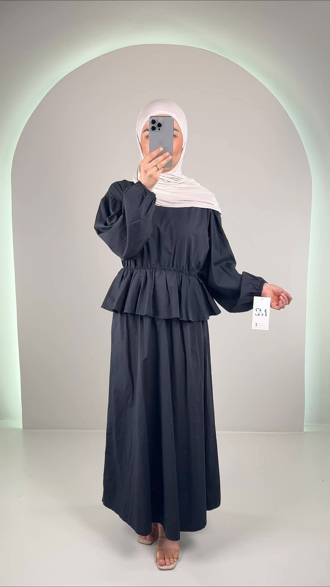 Mirza Zweiteiler Schwarz