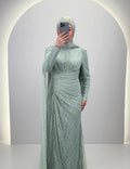 Robe de soirée Asell Menthe