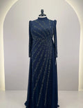 Robe de soirée Nayla Bleu marine