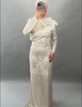 Robe de soirée Nola Beige