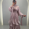 Robe de soirée premium Yaprak rose