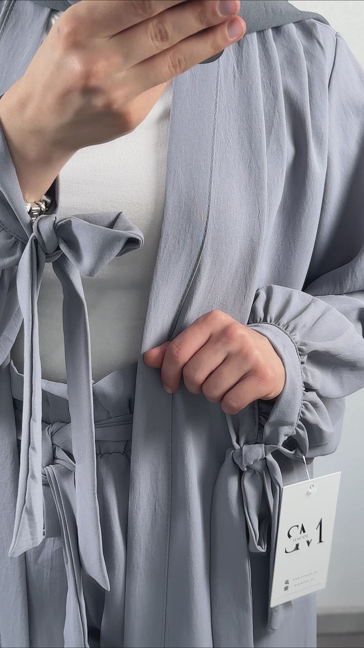Jivonie Kimono Outfit 2 Pieces Gray