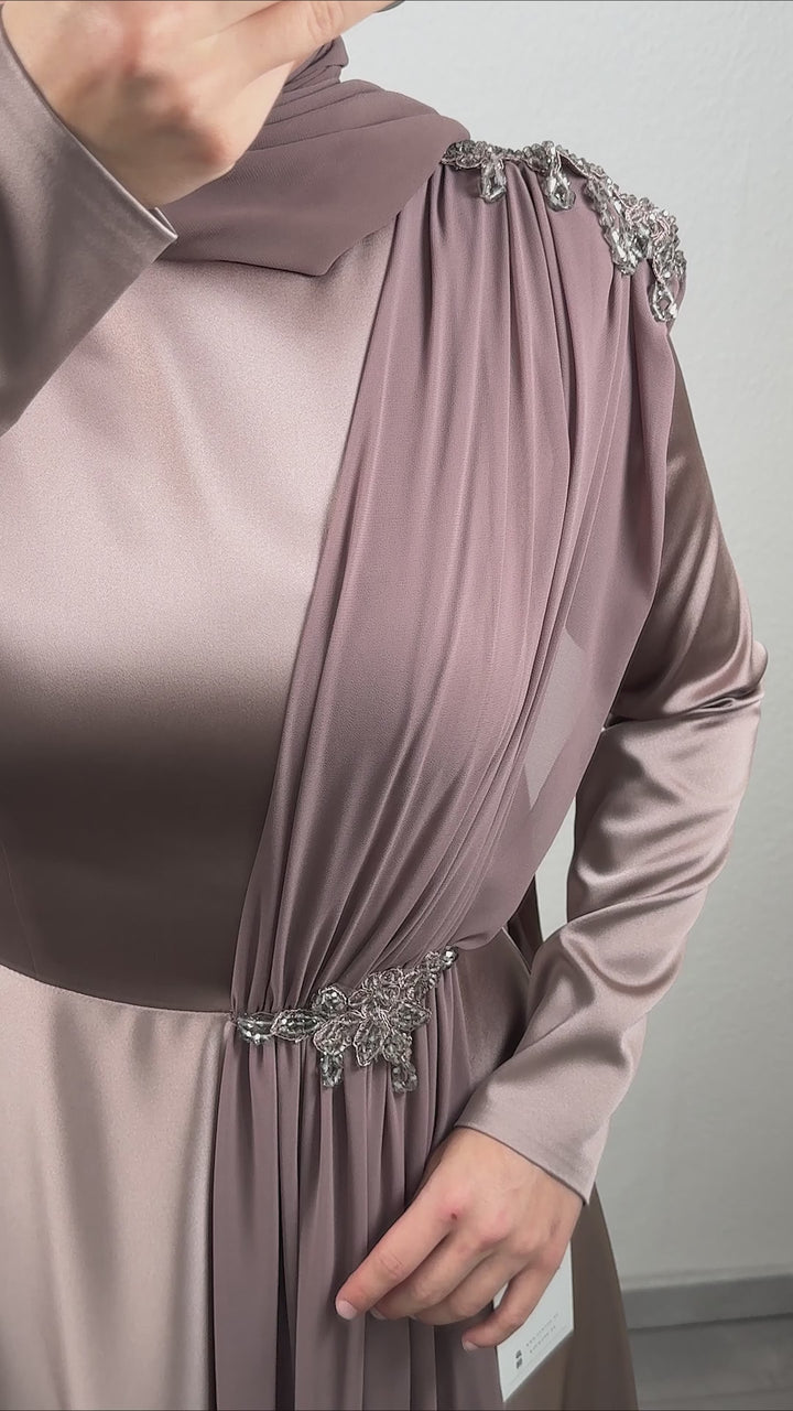 Fidela Abendkleid Taupe