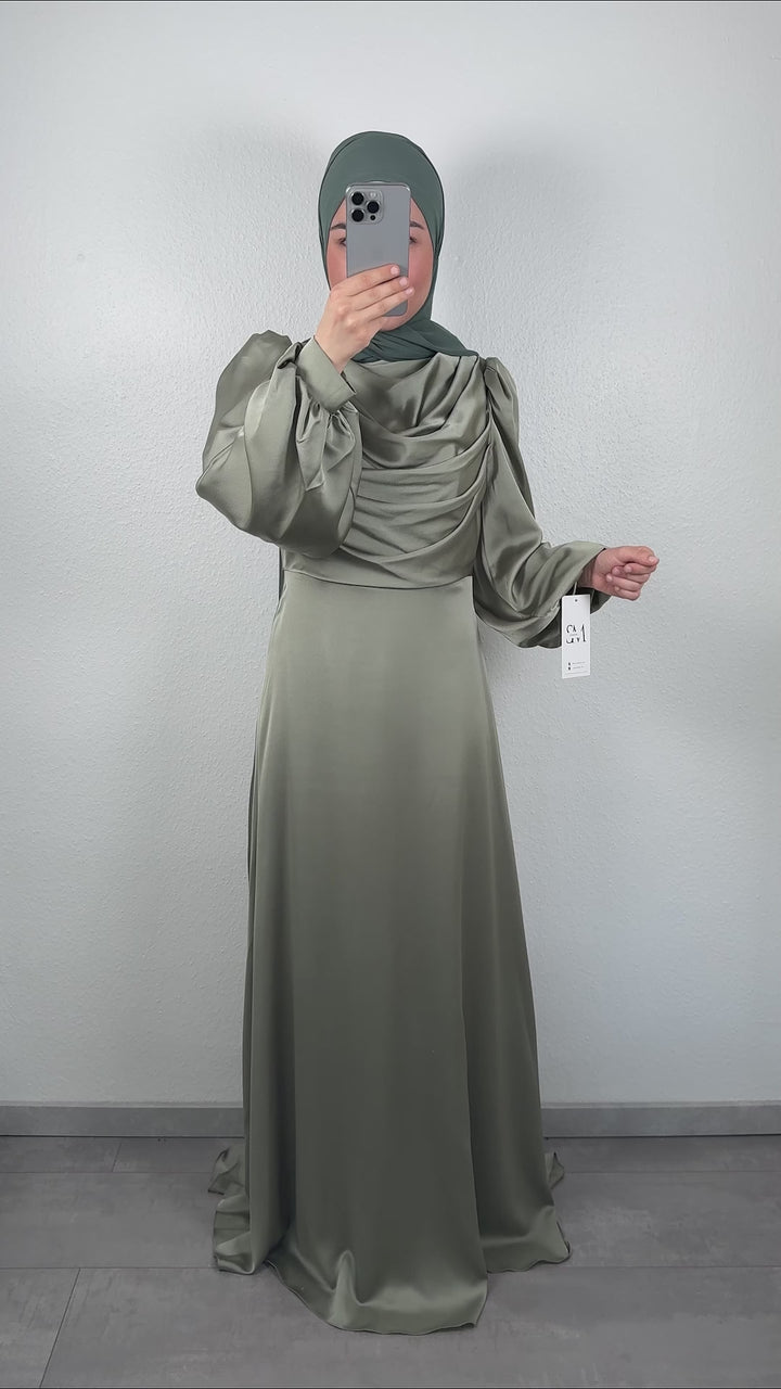 Daisy-Long evening dress khaki