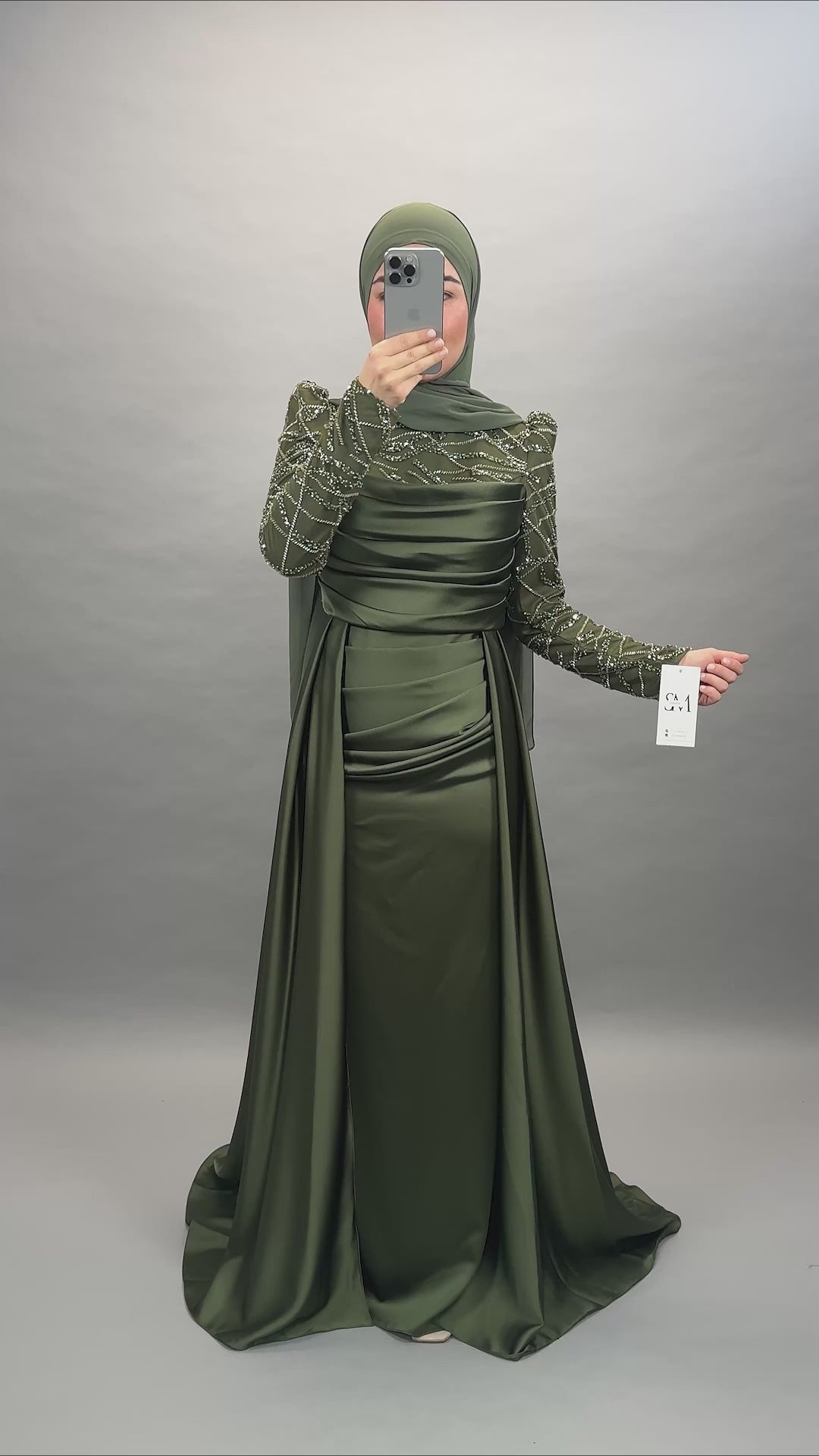 Arzu evening dress khaki