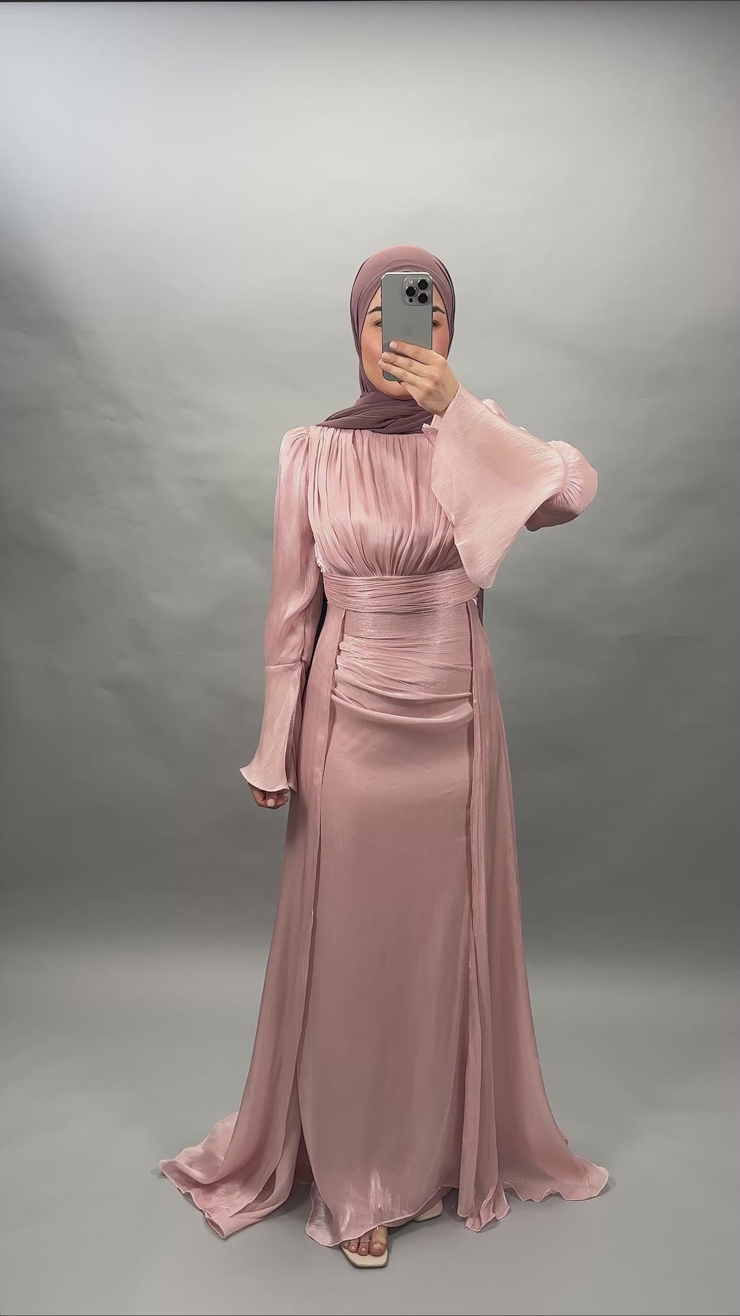 Melek evening dress pink