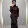 Robe de soirée Sedef Marron